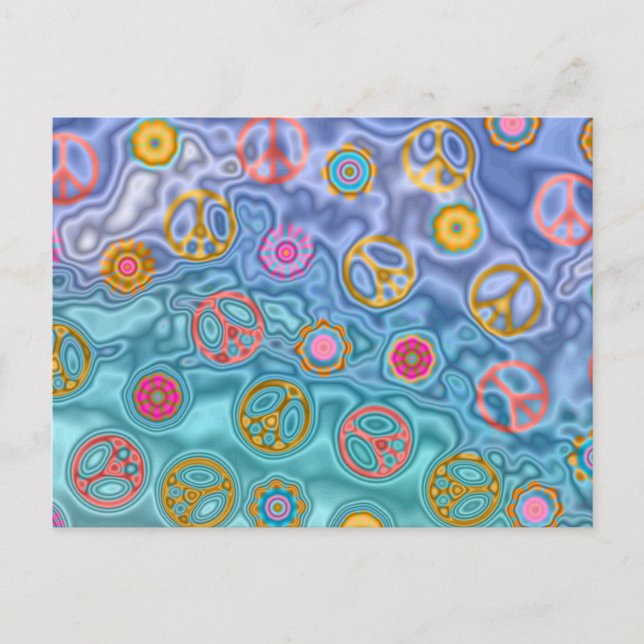 Carte Postale Retro 60s paisible Vagues d'océan Cadeaux (Devant)