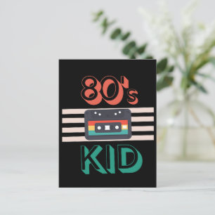 CARTE POSTALE RETRO 80'S KID - AMATEURS DE CASSETTE