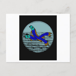 Carte Postale Rétro Aal Fishing