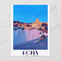Rétro affiche de Rome Italie