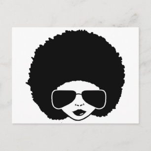 Carte Postale retro Afro girl