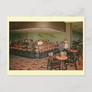 Carte Postale Retro, Airport Cocktail Lounge Vintage