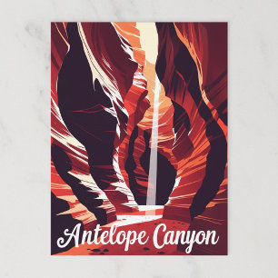 Carte Postale Retro Antelope Canyon Southwest Travel