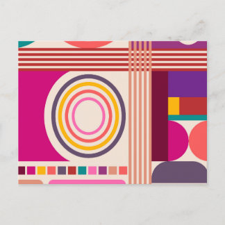 Carte Postale Retro Bauhaus Art moderne Motif Abstrait