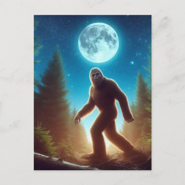 Carte postale Retro Bigfoot Vintage Sasquatch Moun (Devant)