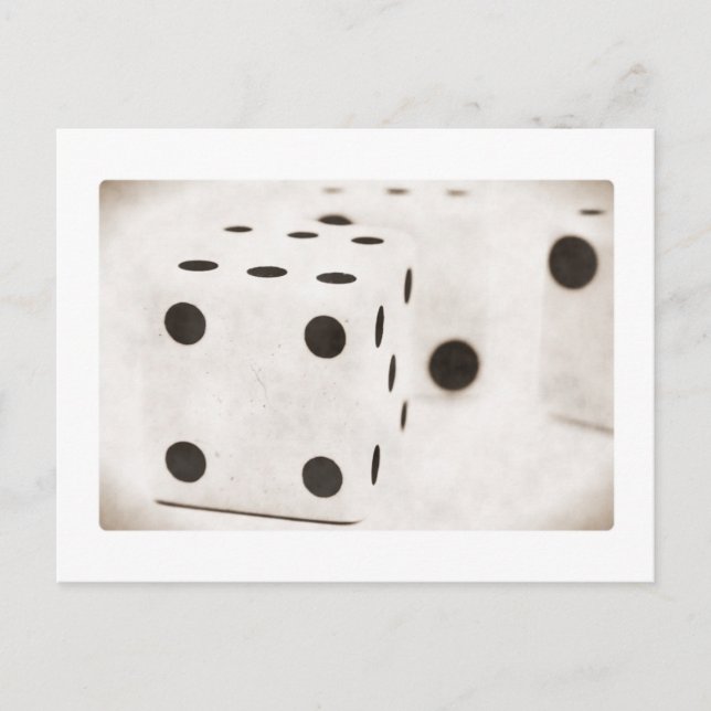 Carte postale Retro Black and White Dice (Devant)