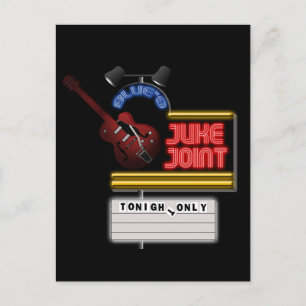 Carte Postale Retro Blues Juke Joint