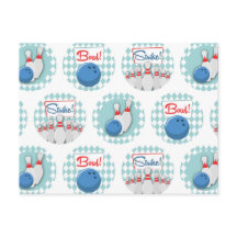 Retro Bowling Motif Pins de balle