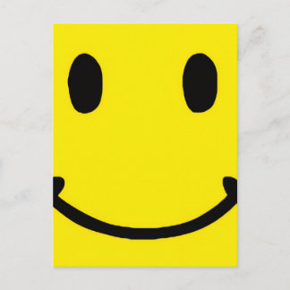 Carte Postale Retro Bright Big Yellow Smile Face