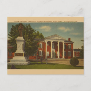Carte postale Retro Charlottesville Civil War Monu
