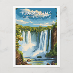 Carte Postale Retro Chutes d'Iguassu Argentine Amérique du Sud