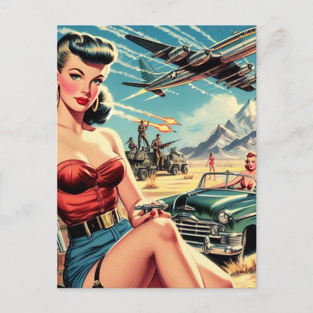 Carte Postale Retro Classic Pin Up (Devant)