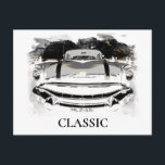 Carte Postale *~* Retro Classic Vintage Car Antique<br><div class="desc">CARTE POST POSTCARD - VIEILLE VOITURE CLASSIQUE - Peinture de style Grunge - PERSONNALISER LE TEXTE SI VOUS LE SOUHAITEZ. Energetiquement Amélioré Retro Classic Vintage Antique Car, Auto, Automobiles Car Buff design . Le style est Grunge fait Moderne Classique Unique Créatif et juste Cool simple. La couleur principale est gris...</div>