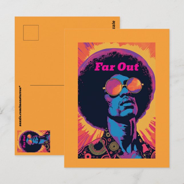 Carte postale rétro cool (Devant / Derrière)