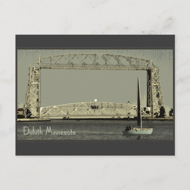 Carte postale rétro de Duluth Minnesota (Devant)