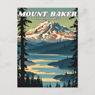 Carte Postale Rétro de la forêt nationale du Mont Baker