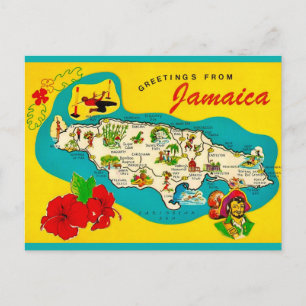 Carte postale rétro de la Jamaïque