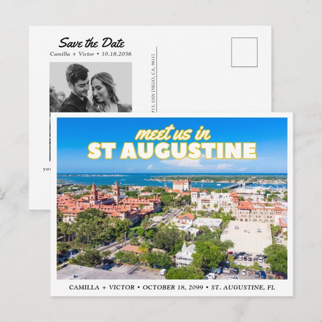 Carte postale rétro de la ligne d'horizon de St. A (Devant / Derrière)