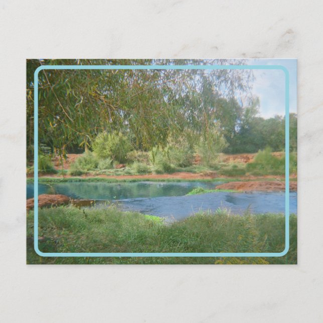 Carte postale rétro de lac (Devant)