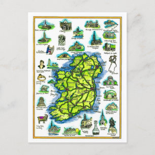 Carte postale rétro de l'Irlande