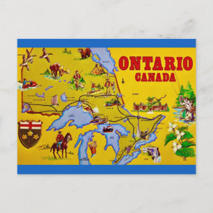Carte postale rétro de l'Ontario Canada