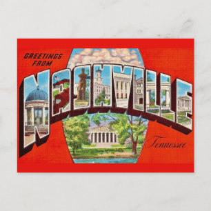 Carte postale rétro de Nashville