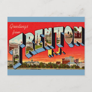 Carte postale rétro de Trenton NJ