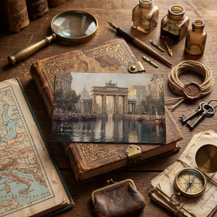 Carte postale rétro de voyage en Allemagne vintage