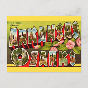 Carte postale rétro des Ozarks de l'Arkansas