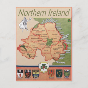 Carte Postale Rétro d'Irlande du Nord