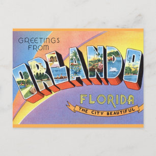 Carte postale rétro d'Orlando