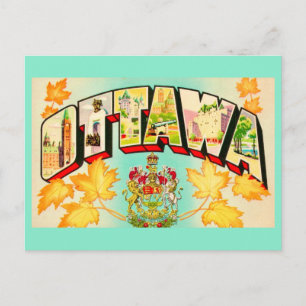 Carte postale rétro d'Ottawa Canada