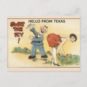 CARTE POSTALE RÉTRO DRÔLE DU TEXAS