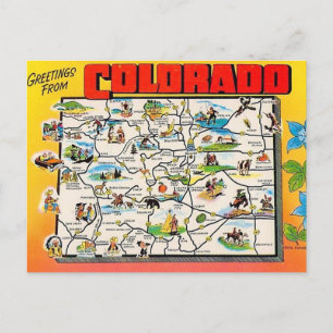 Carte postale rétro du Colorado