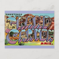 Carte postale rétro du Grand Canyon