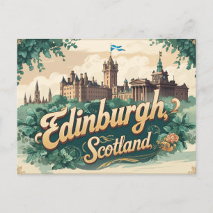 Carte Postale Retro Edinburgh Escape