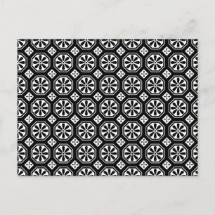 Carte Postale Retro Elegant Abstrait Black & White Art