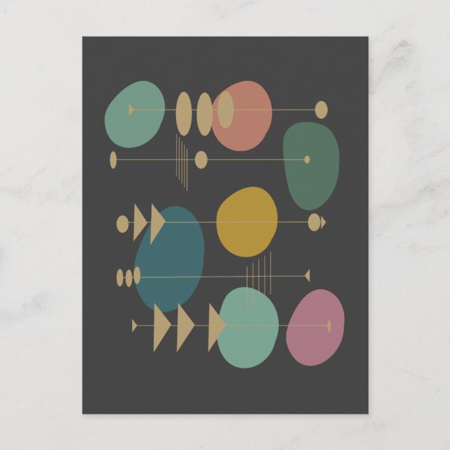 Carte Postale Retro Espace Atmosphérique Moyen Siècle Moderne (Devant)