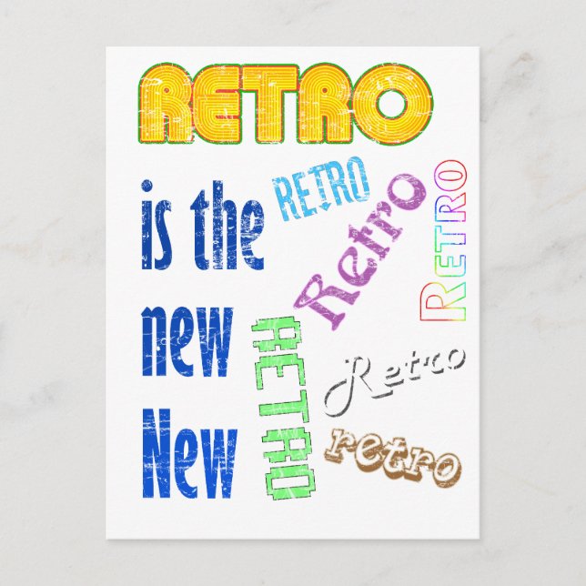 Carte Postale Retro est le nouveau (Devant)