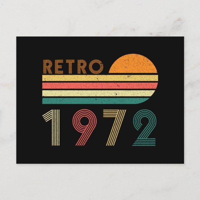 Carte Postale Rétro Fait En 1972 Anniversaire 50 Ans (Devant)