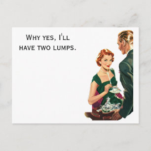 Carte postale Retro Femme Servie Au Café