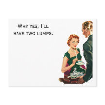 Carte postale Retro Femme Servie Au Café