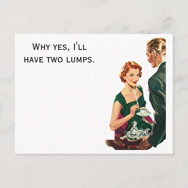 Carte postale Retro Femme Servie Au Café (Devant)