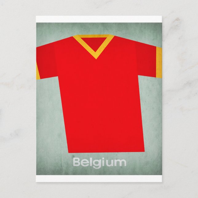 Carte Postale Retro Football Jersey Belgique (Devant)