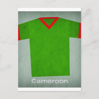 Carte Postale Retro Football Jersey Cameroon
