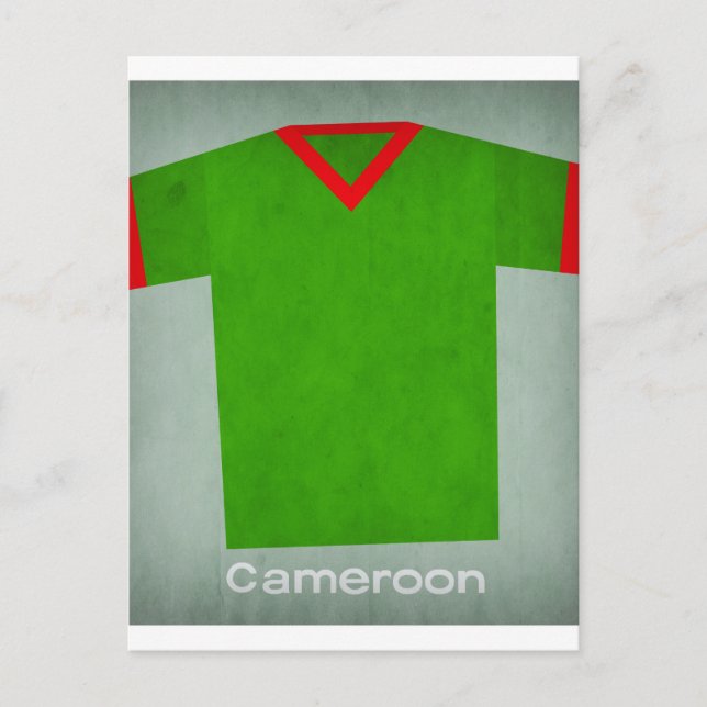 Carte Postale Retro Football Jersey Cameroon (Devant)