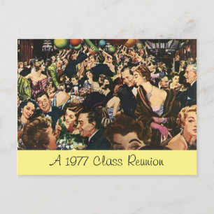 Carte Postale Retro Fun Class Reunion Party Bash C