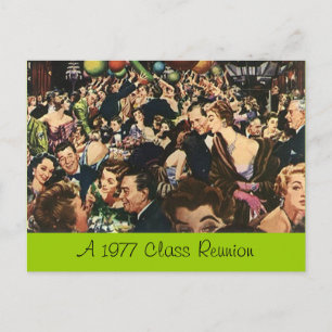 Carte Postale Retro Fun Class Reunion Party Bash C