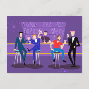 Carte postale Retro Gay Bar