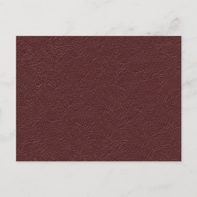 Carte Postale Retro Grunge Maroon Texture en cuir (Devant)